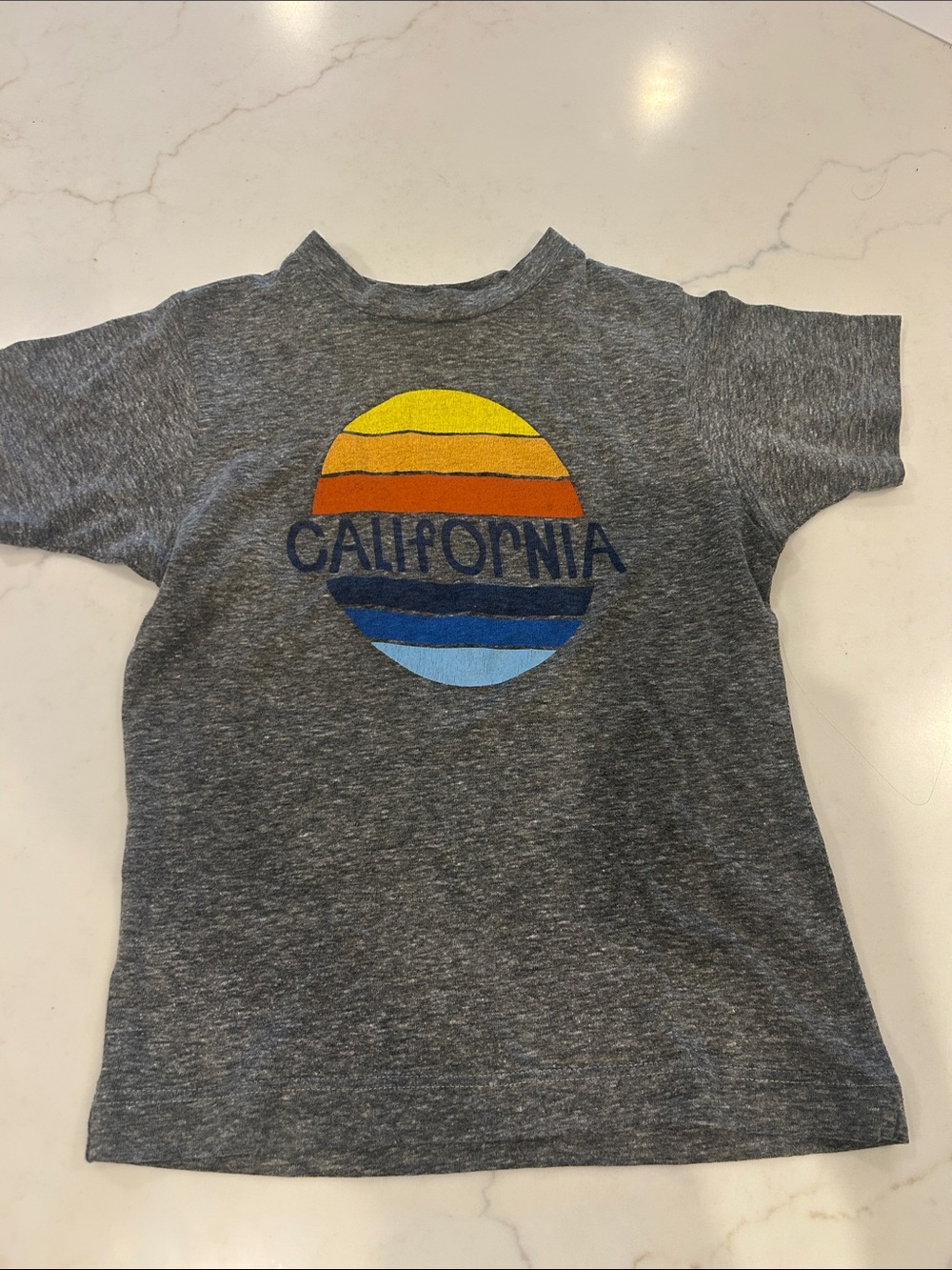 Kids Grey 'California' Sunset Graphic Tee